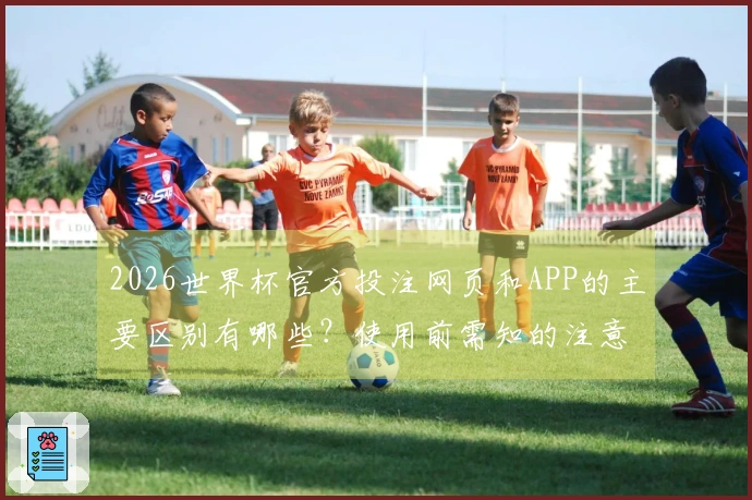 2026世界杯官方投注网页和APP的主要区别有哪些？使用前需知的注意事项