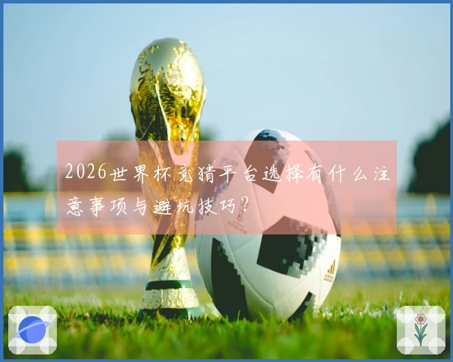 2026世界杯竞猜平台选择有什么注意事项与避坑技巧？