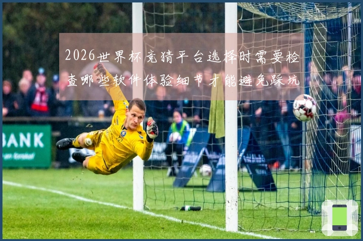 2026世界杯竞猜平台选择时需要检查哪些软件体验细节才能避免踩坑